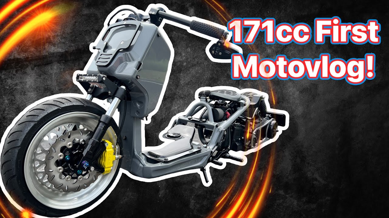 First Moto Vlog on My 171cc Swapped Honda Ruckus
