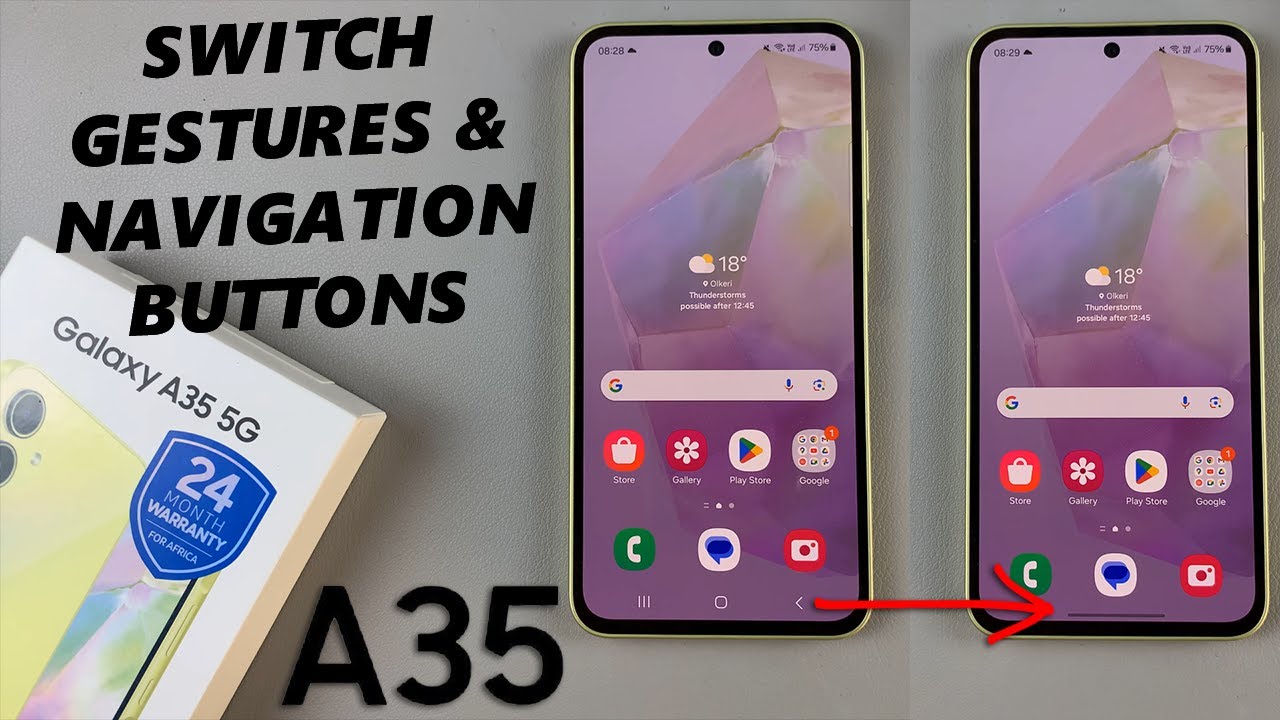 How To Switch Between Gestures & Navigation Buttons On Samsung Galaxy A35 5G