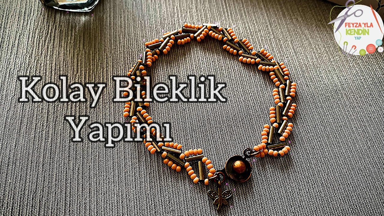 Acemi Dostu 😁  EASY BUGLE BEADED BRACELET | BORU BONCUK BİLEKLİK YAPIMI | DIY Jewelry Tutorial
