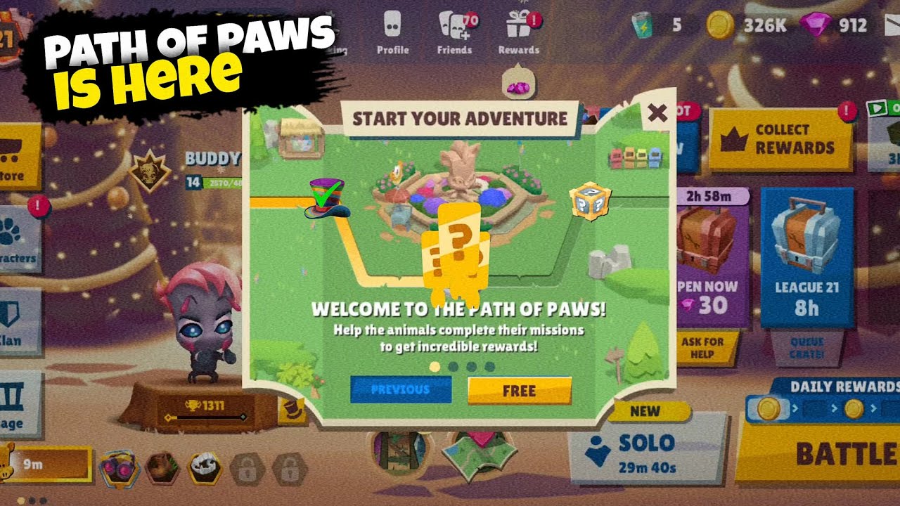 Zooba game | path of paws is here 🤯 and Rewards collect 🔥