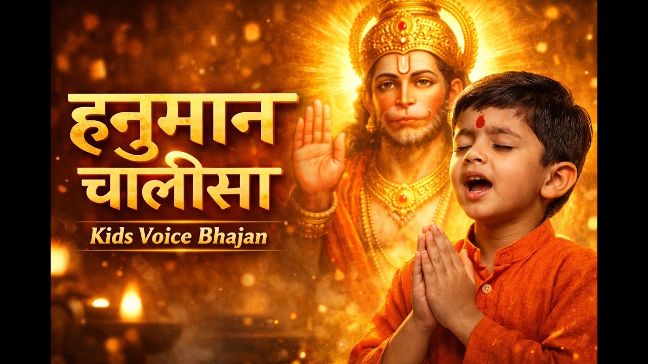 Hanuman Chalisa 🚩 Kids Voice Bhajan | 7 Year Old Child Singer | Powerful Devotional Version