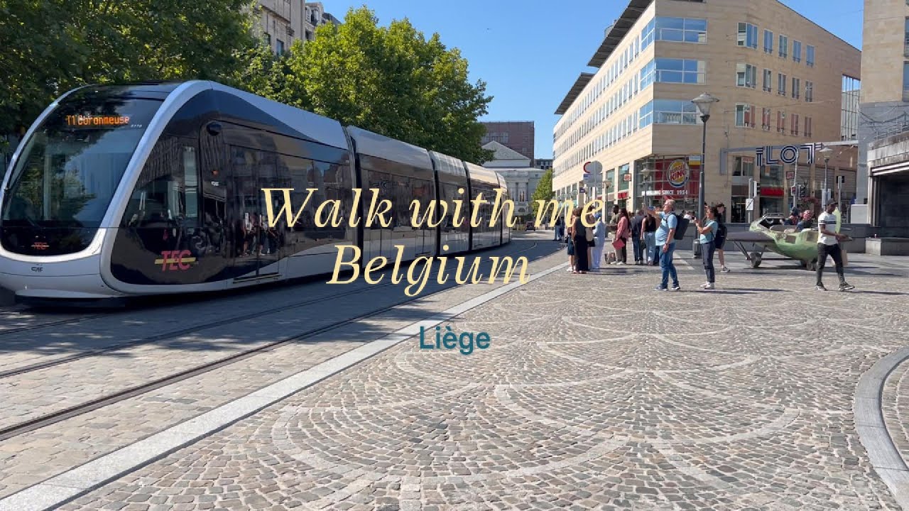 Walk With Me in Liège, Belgium 🇧🇪 | Relaxing City Walk with Natural Sounds [4K]
