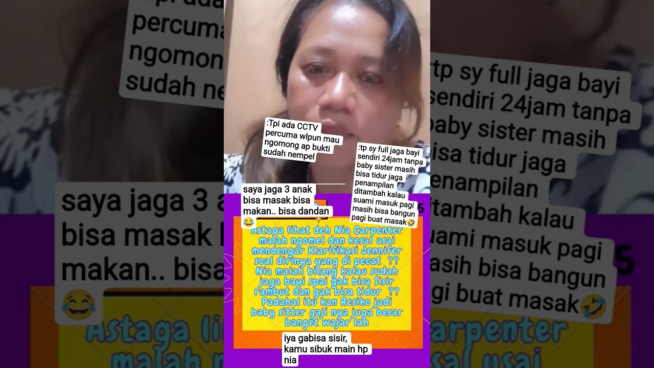 klarifikasi dari Nia carpenter 