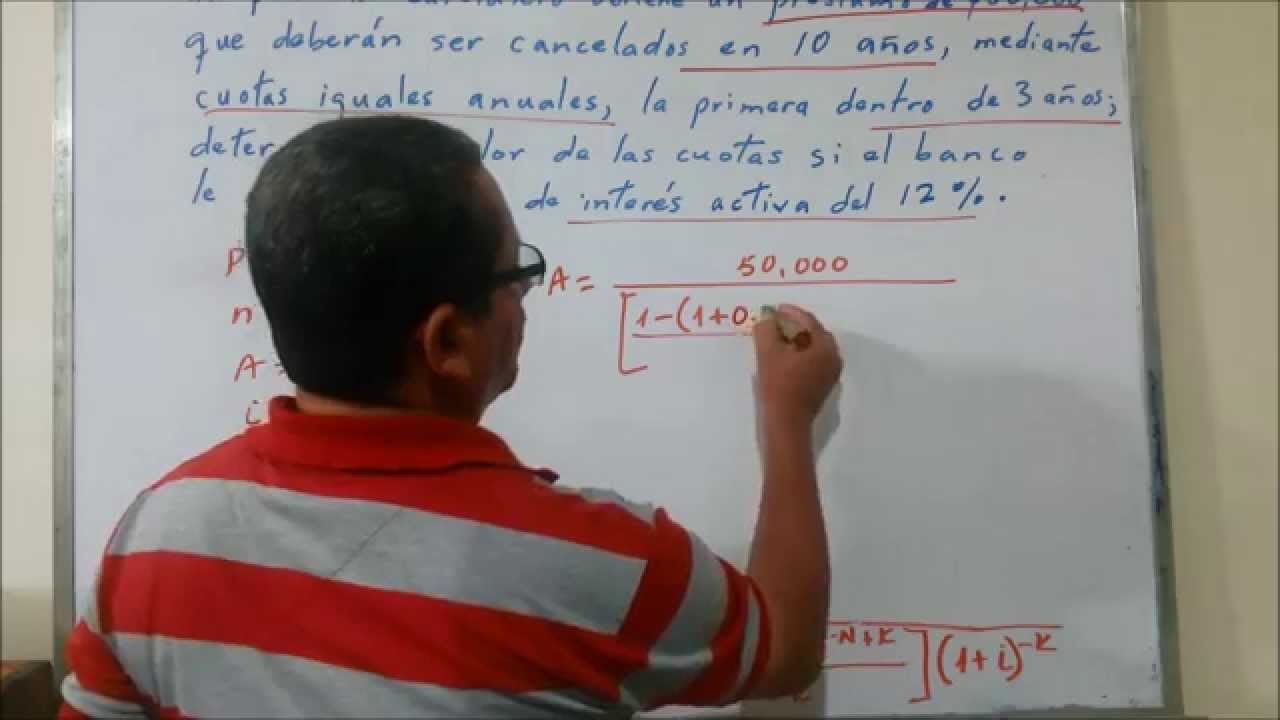 Anualidades parte 5: Cálculo de la anualidad diferida vencida