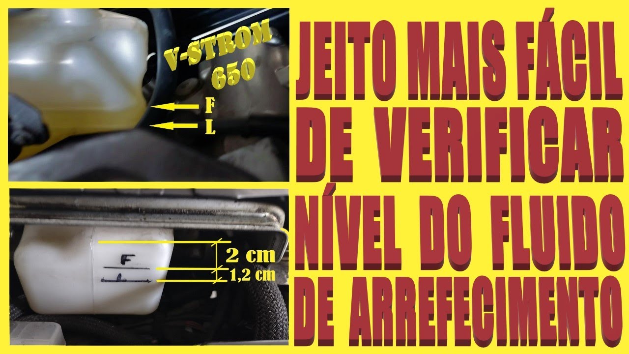 COMO VERIFICAR O NÍVEL DO FLUIDO DE ARREFECIMENTO DA V-STROM 650