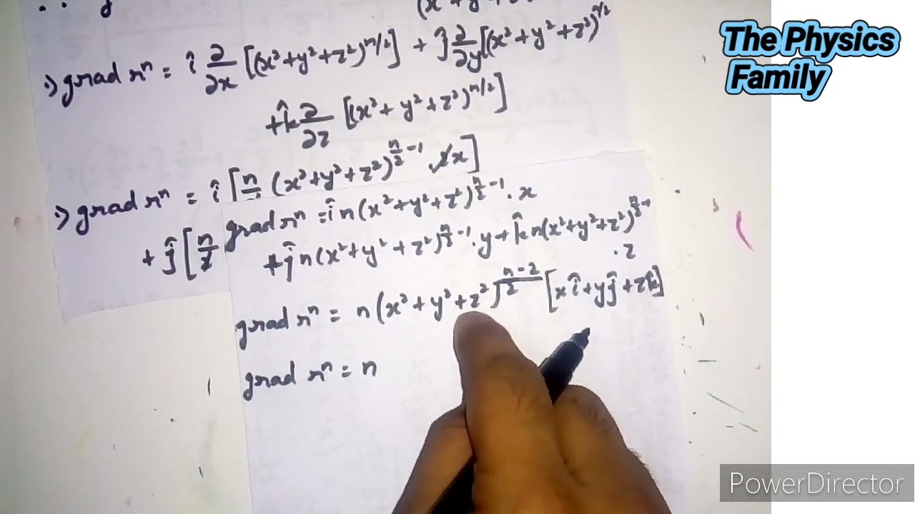 Show that Grad r^n = nr^(n - 2) r ,where r= Xi+Yj+Zk//Gradient of scalar Function