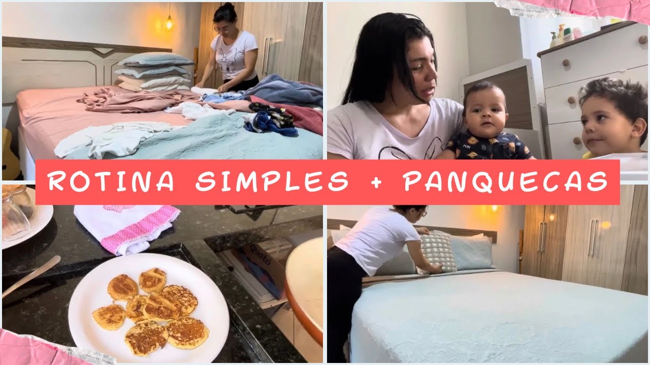 Arrumando a cama e fazendo panquecas para meu bebê