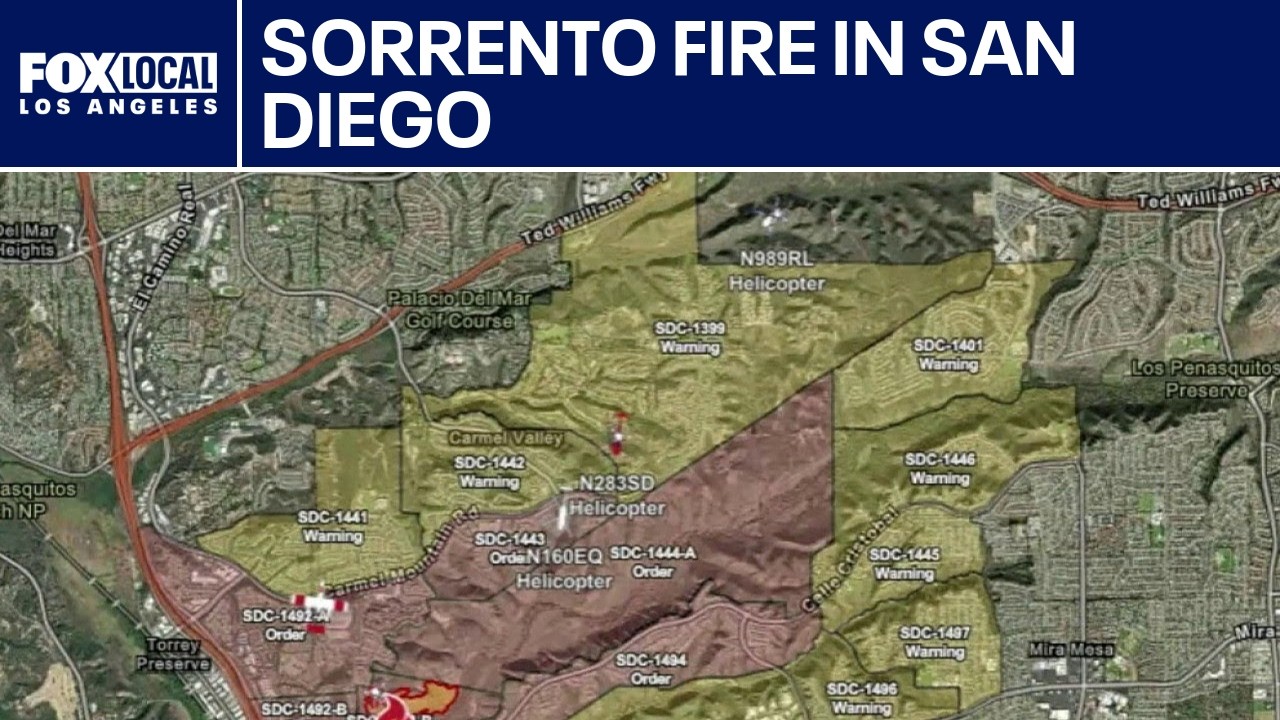 Sorrento Fire breaks out in San Diego County