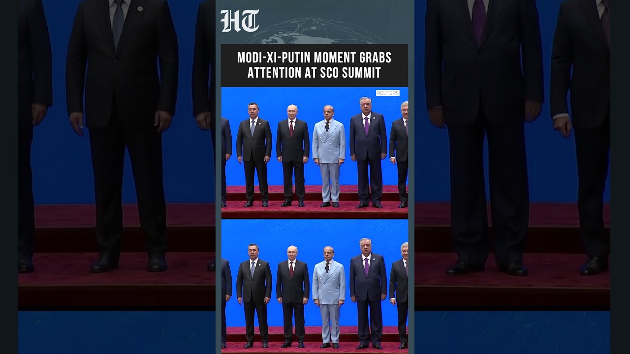 Modi, Putin, Xi Hold Hands, Share Brief Chat Before SCO Family Photo #Shorts