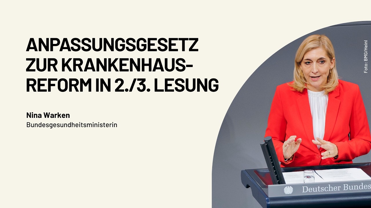 Bundestag beschließt Anpassungsgesetz der Krankenhausreform