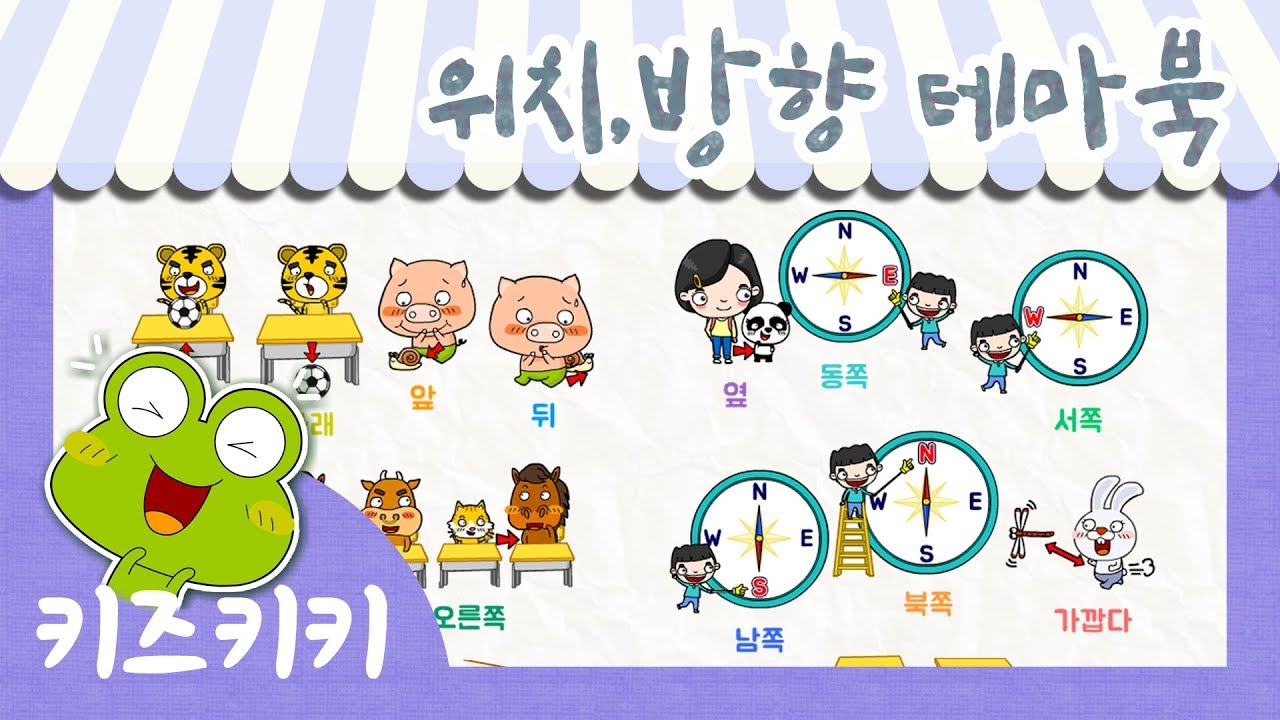 한글 단어익히기 [위치, 방향 테마북 #29] - 위치, 방향 ★ Learn Korean - Position ★ | 유아 한글놀이 | 한글단어공부 |
