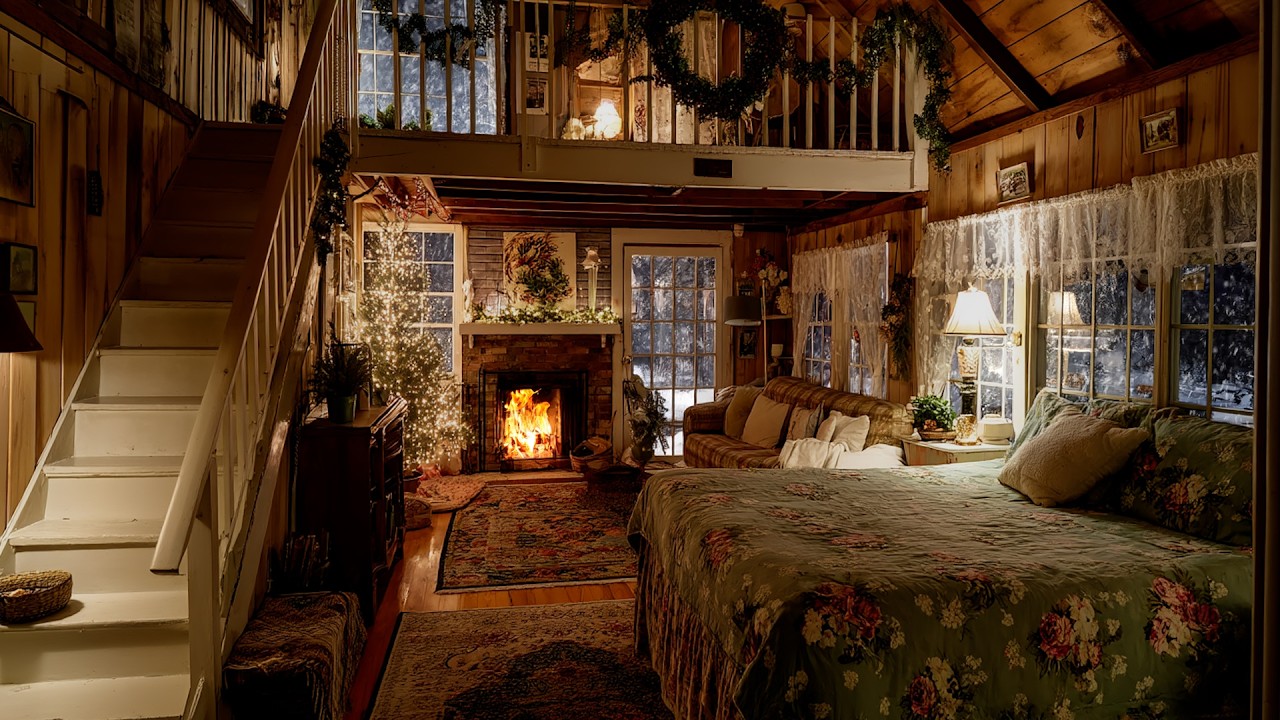 🔴Embers Breathing in a House Grown Older | Cozy Fireplace Sounds for Deep Rest and Tender Calm