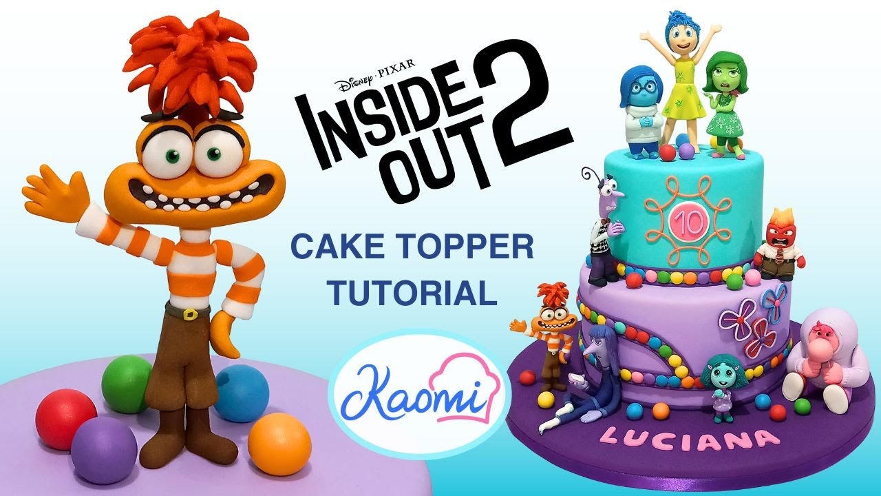 Inside Out 2: How to make ANXIETY for cakes STEP by STEP / Cómo hacer a ANSIEDAD para tortas