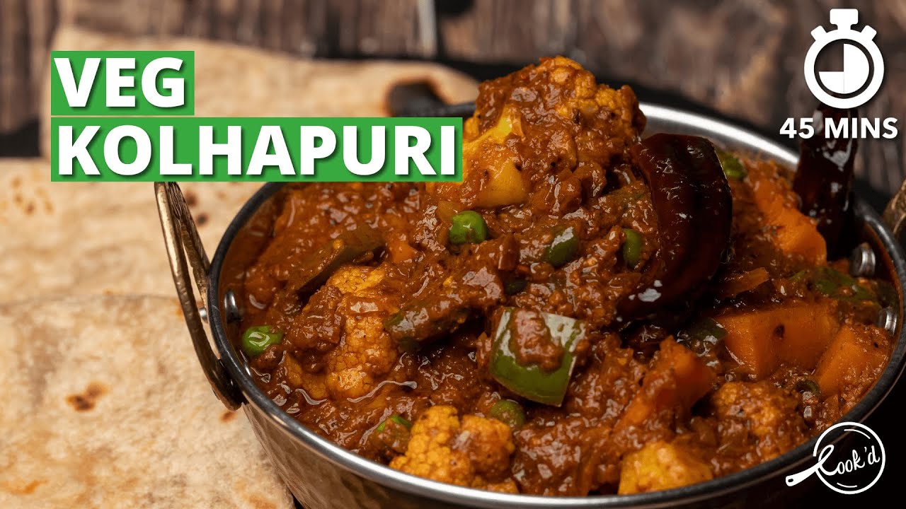 Veg Kolhapuri Recipe | Restaurant Style Mix Vegetable Kolhapuri Sabzi | Cookd