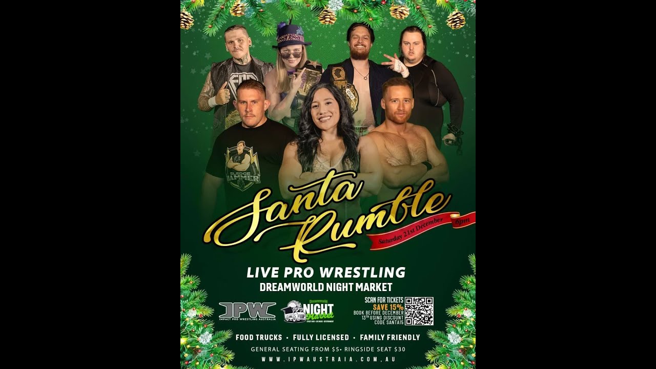 FULL MATCH - 20-PERSON SANTA RUMBLE MATCH - IPW SANTA RUMBLE DECEMBER 2024