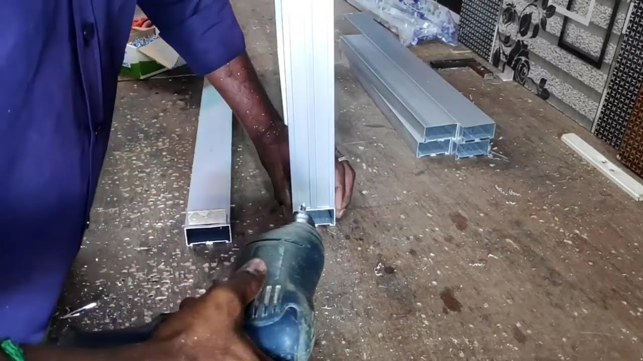 aluminium moveing glass loover vendilator making #aluminium #ventilator #makingvideos