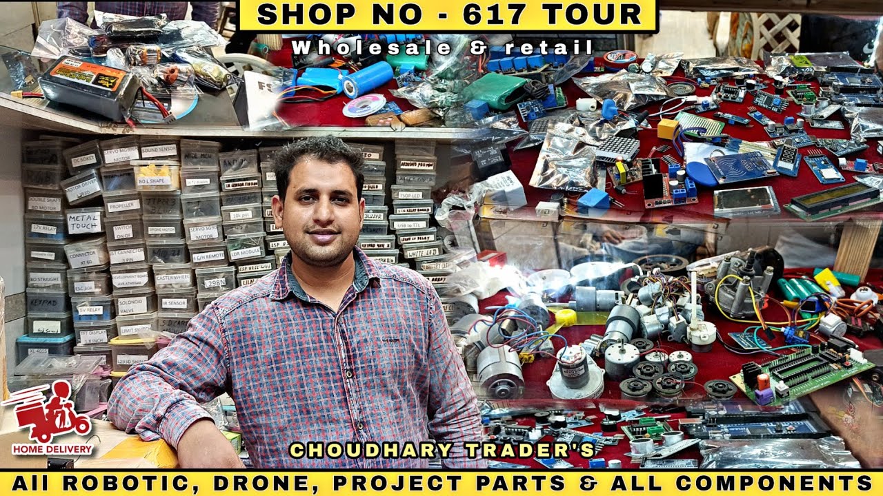 All robotic parts, drone parts, projects parts, ir sensors & all electronic components available