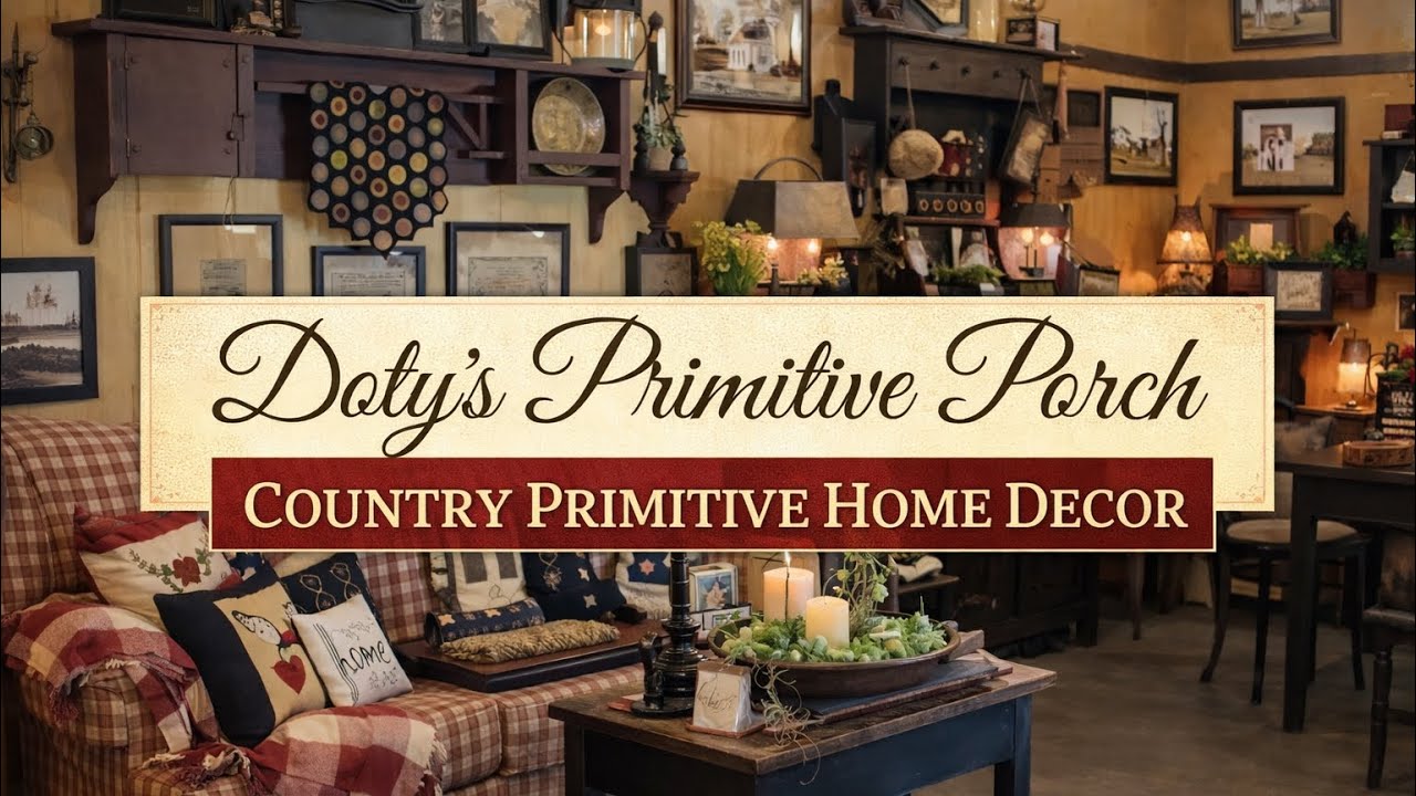 MUST WATCH Doty's Primitive Porch ~ Fairfield IL ~ Country Primitives Home Decor Shop Shopping Tour