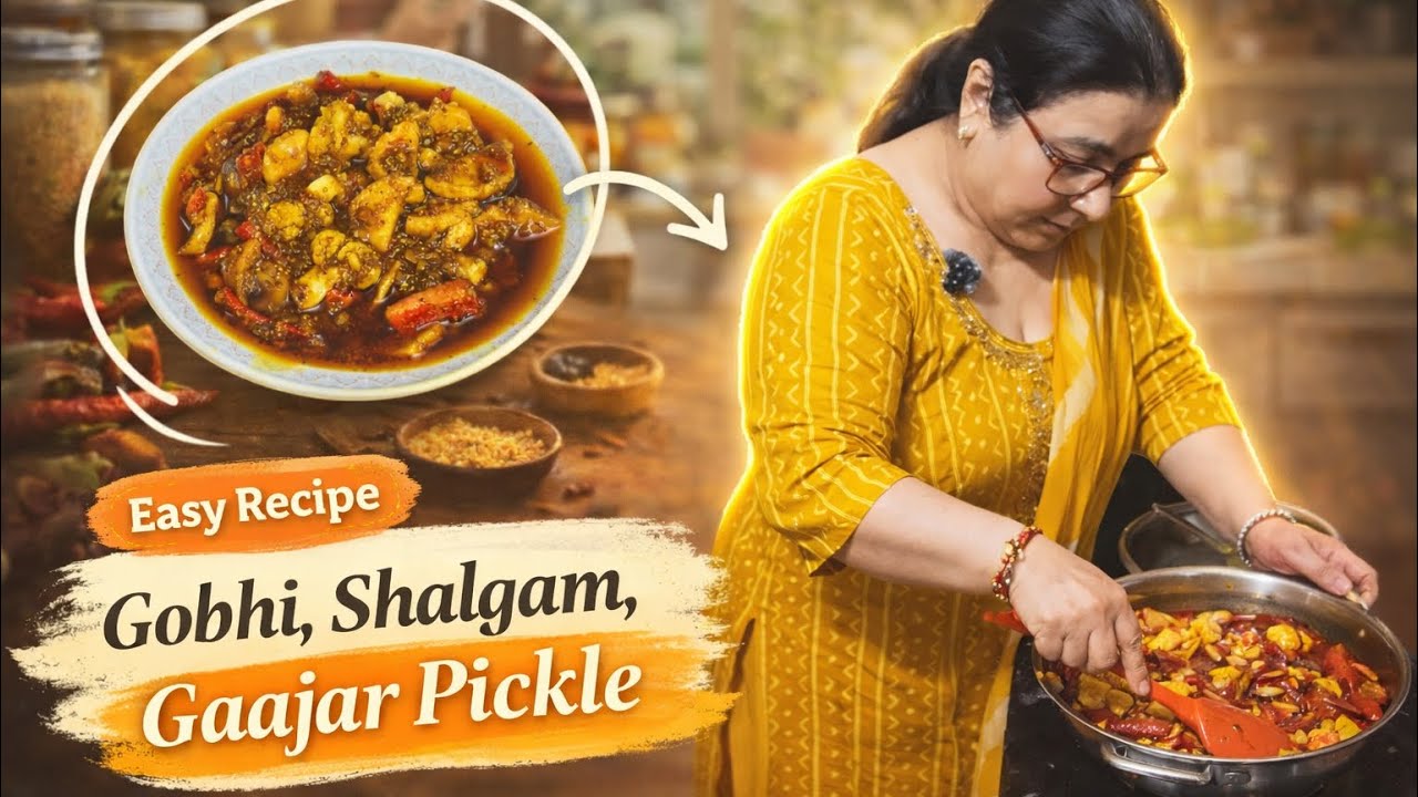 How To Make Gobhi Shalgam Gaajar Pickle | Authentic Punjabi Achaar Recipe 
