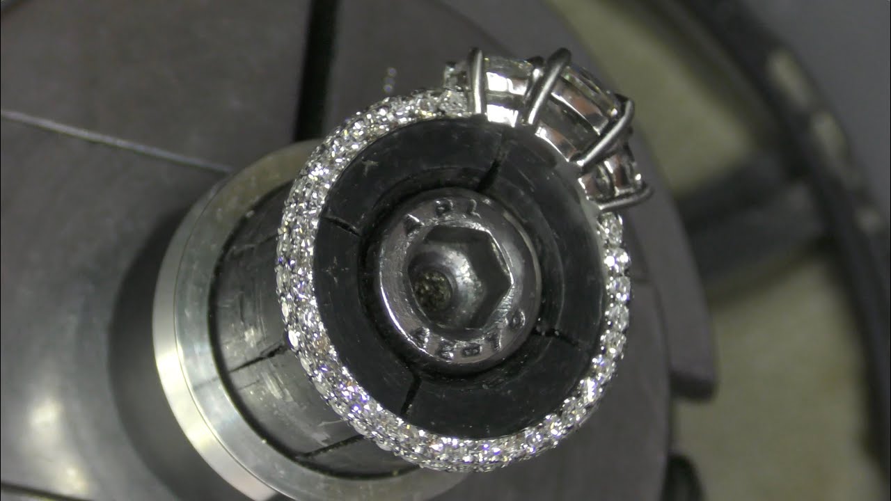 Platinum Trilogy Engagement Ring + Side By Side Pave with 8-Cut Diamonds