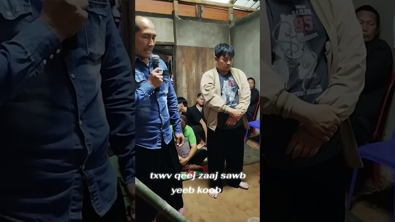 Txwv qeej zaaj sawb yeeb koob #tug laug lub rooj #งานขาวดำบ้าน44