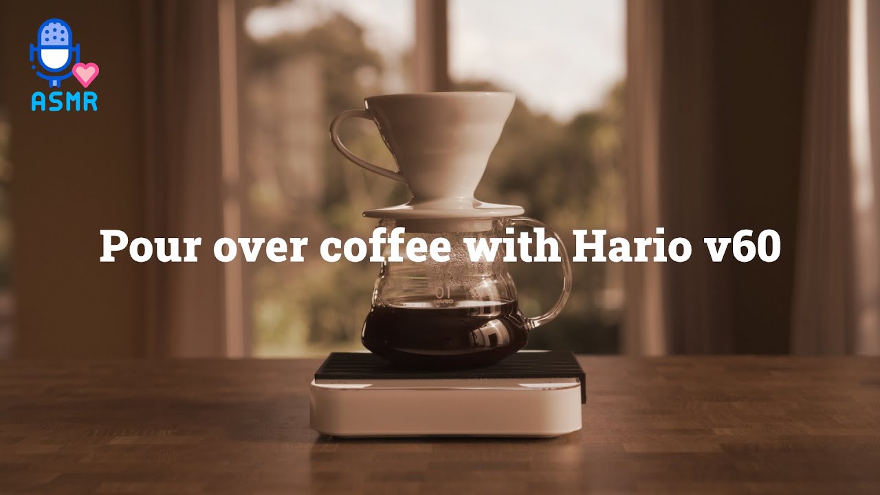 [ASMR] How to brew Pour over coffee with Hario v60 | Coffee and meditation