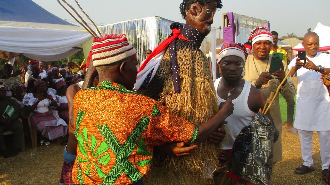 Ekpe Masquerade in display at 2024 Okon-Aku Day Celebration - 31-12-2024