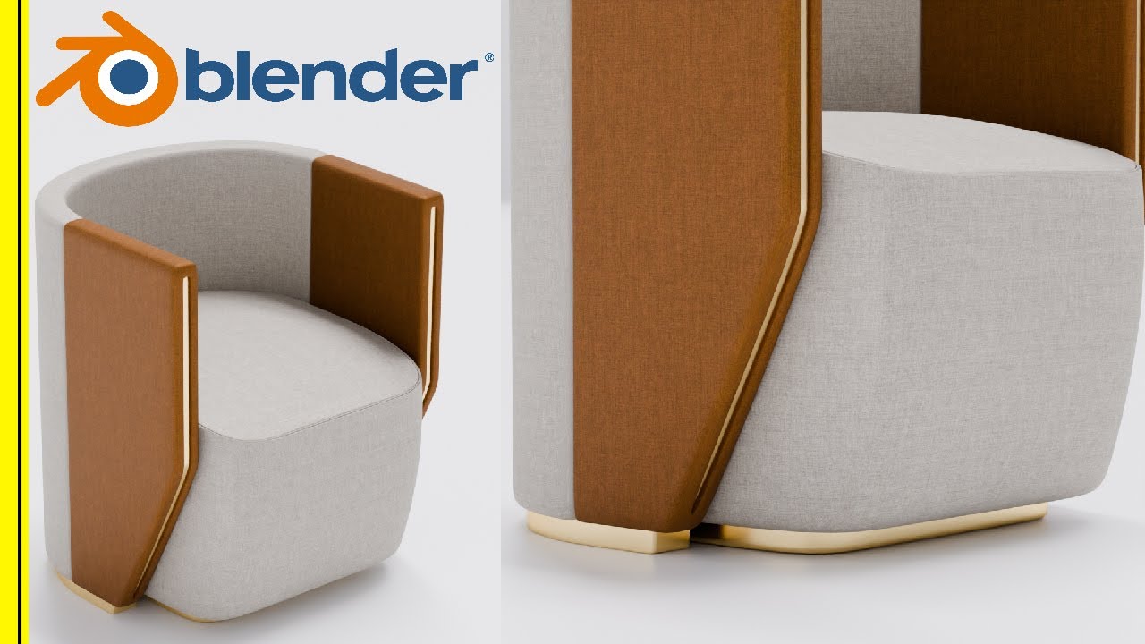 Blender Furniture Modeling Timelapse | Modern Armchair