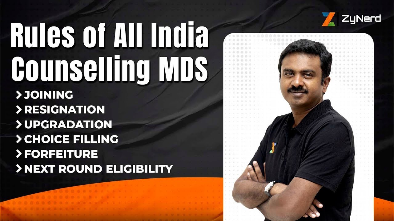 Rules of All India Counselling MDS 2024