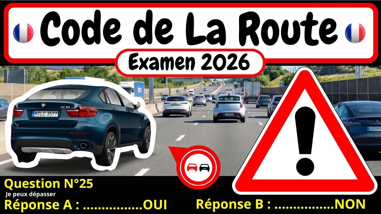 ✅ TEST GRATUIT DU CODE DE LA ROUTE 2026 🚗 #183