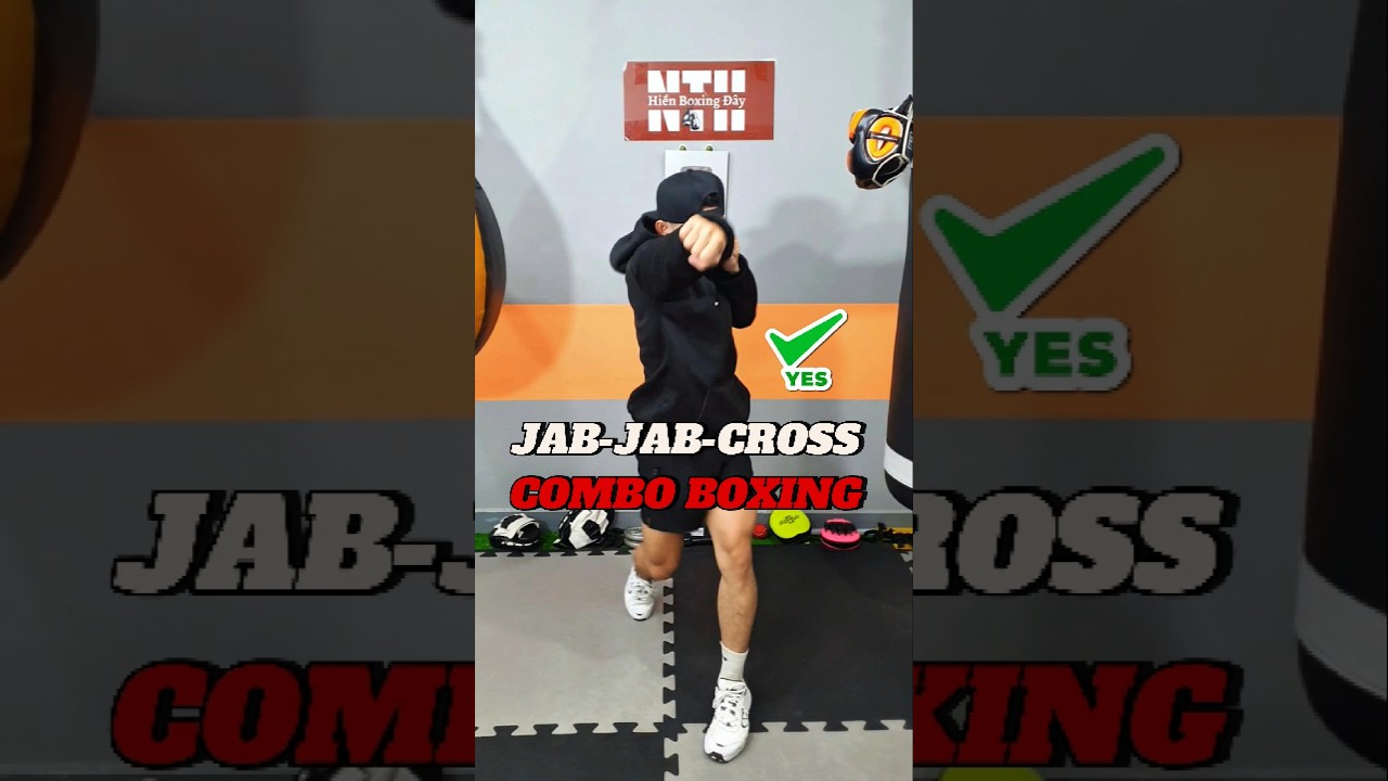 Jab-Jab-Cross (1-1-2) .A deceptive combo using double jabs to close distance and set up a cross.