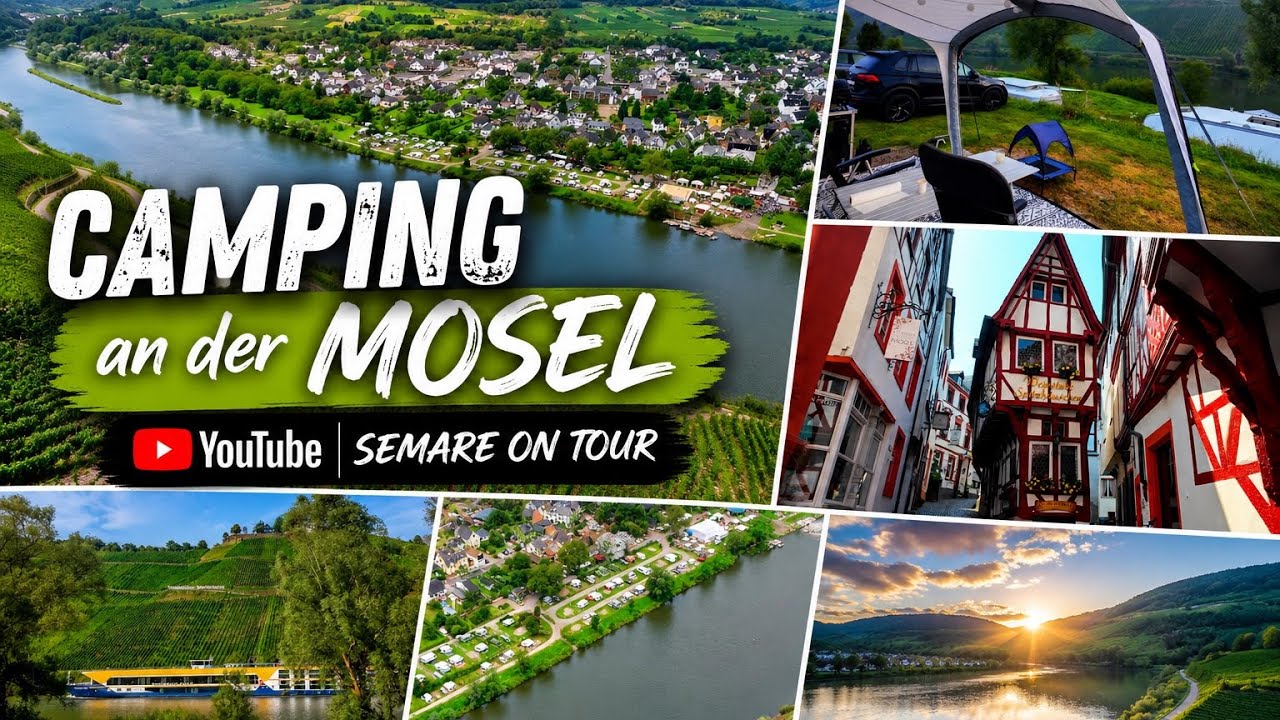 Camping mit Wohnwagen Moselcamping Pünderich   4K #camping #wohnwagen #mosel #campingplätze