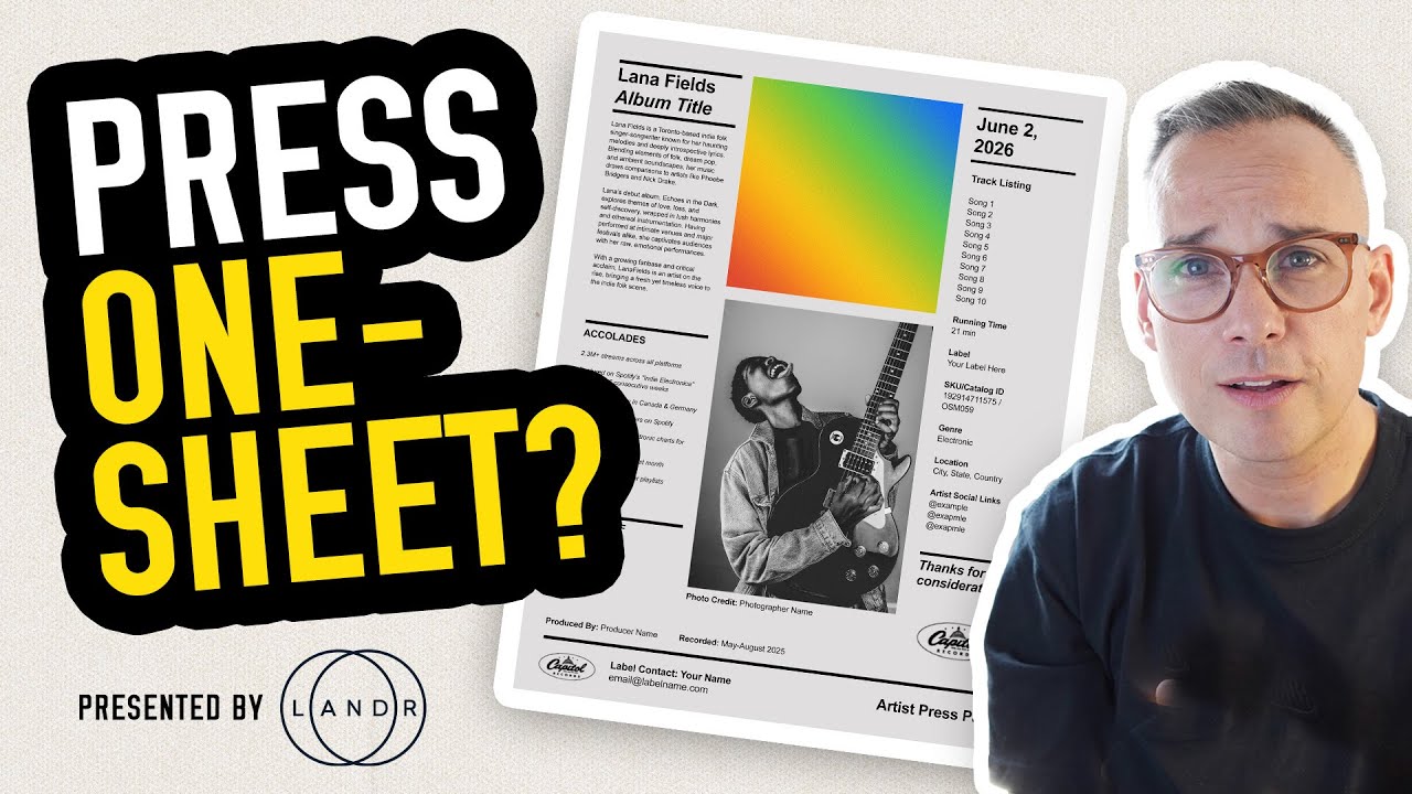 How to Make a Press One Sheet for Artists - (FREE TEMPLATE)