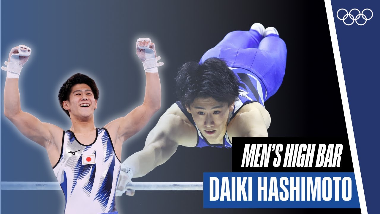 Daiki Hashimoto spectacularly wins gold on the Men's High Bar 🤸🏼&zwj;♂️🏅
