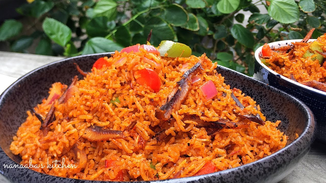The Best JOLLOF RICE Recipe | How to cook the best smoked Herrings flavoured Jollof Rice I Dafaduka✔