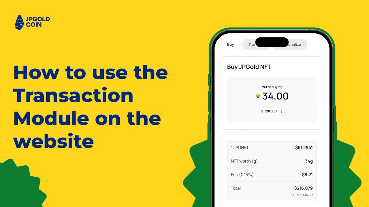 Send, Receive & Track JPGoldcoin | Transaction Module Tutorial