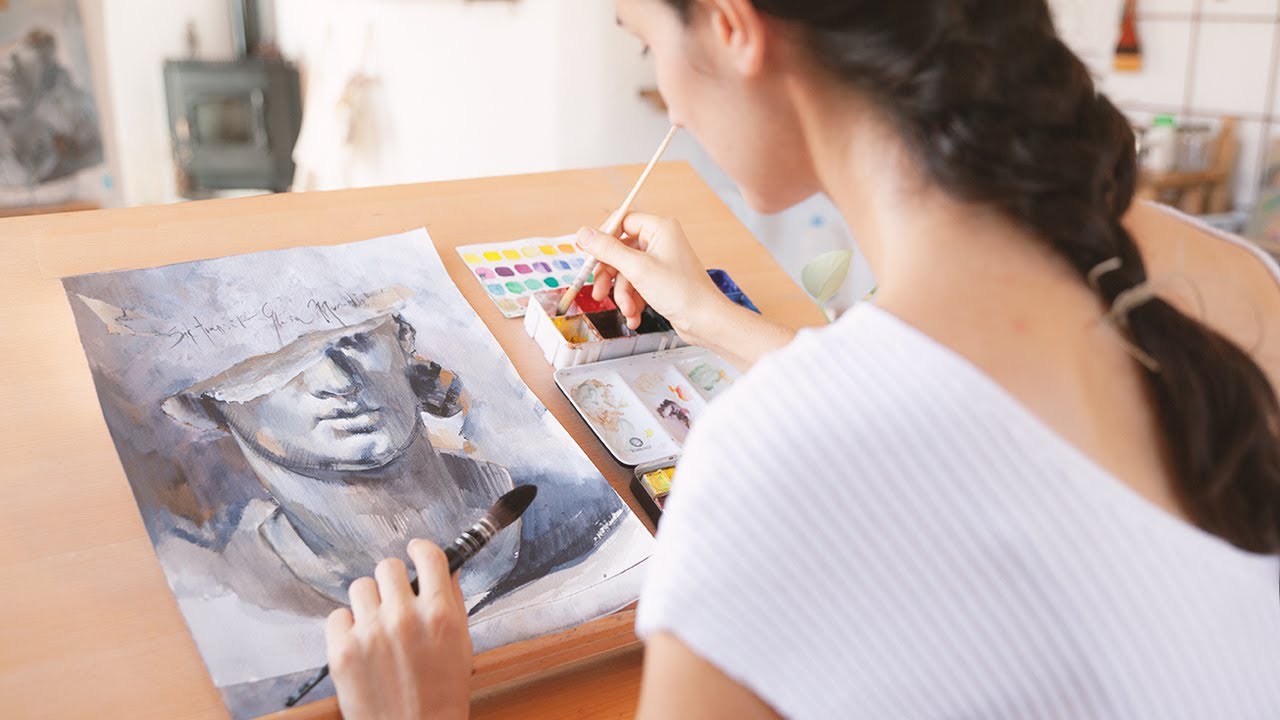 ¿EN QUÉ PIENSO CUANDO PINTO? 🎨 Acuarela y Gouache a tiempo real comentado