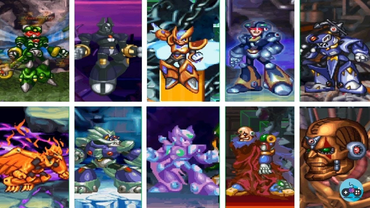 Megaman X6 - ALL BOSSES - CUTSCENES CINEMATICS + ALL ENDINGS