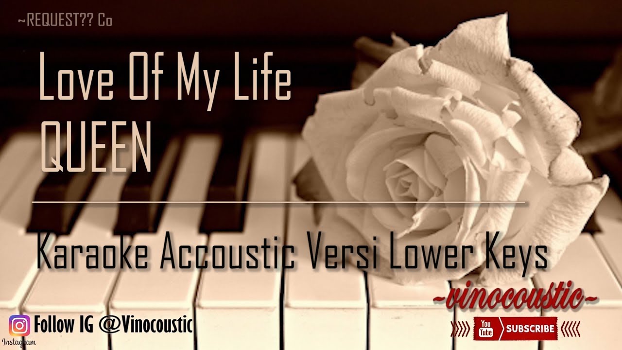Queen - Love of My Life Karaoke Piano Versi Lower Keys