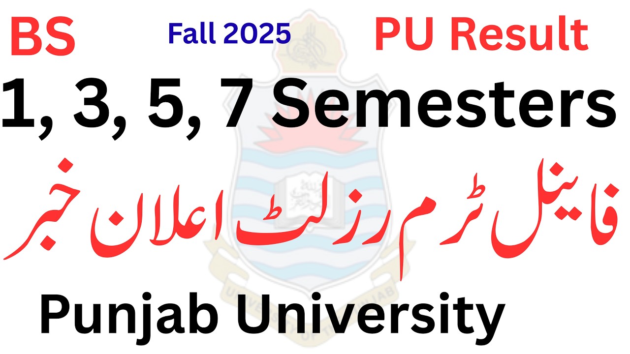 BS Final Term 2026 Results PU | Affiliated Colleges Result 2026 PU | BS Fall 2025 Result PU