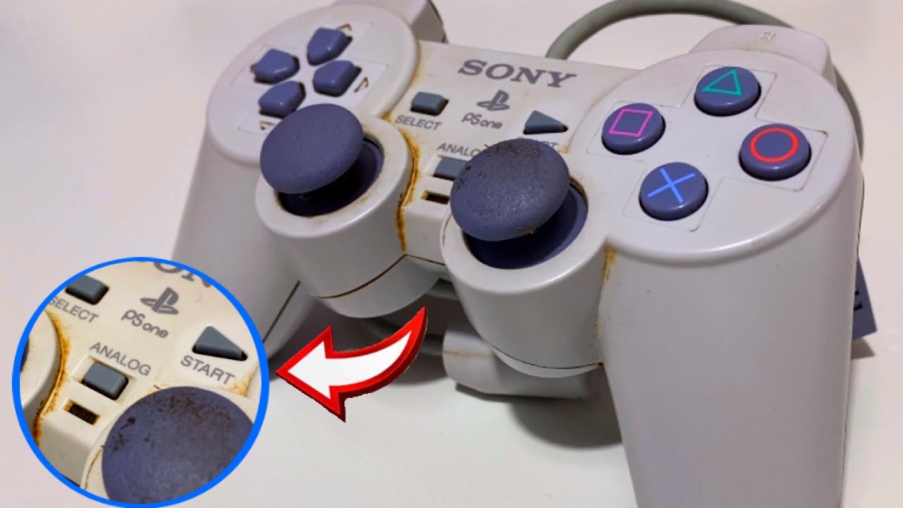 LIMPEZA e HIGIENIZAÇÃO do CONTROLE DA FEIRA DO ROLO ( Controle Sony Playstation, PS1 )