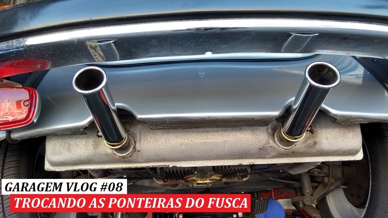 Garagem Vlog #09: troca das ponteiras de escapamento do Fusca