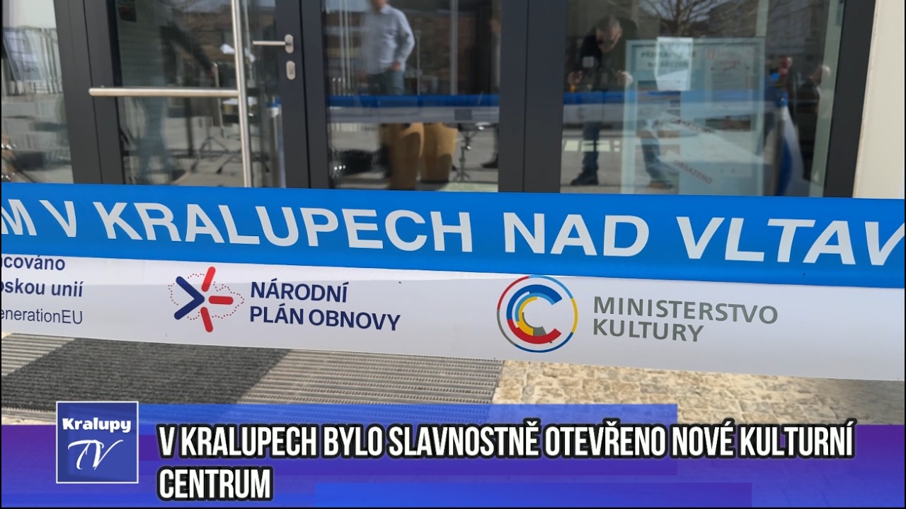 Kralupy TV: V Kralupech bylo slavnostně otevřeno nov&eacute; kulturn&iacute; centrum (20. 3. 2026)