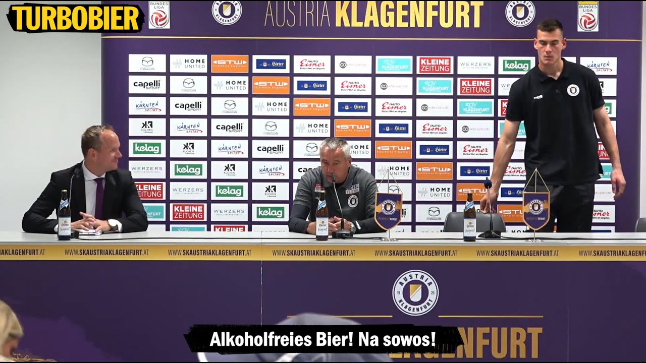 Austria Klagenfurt - Peter Pacult &uuml;ber alkoholfreies Bier.
