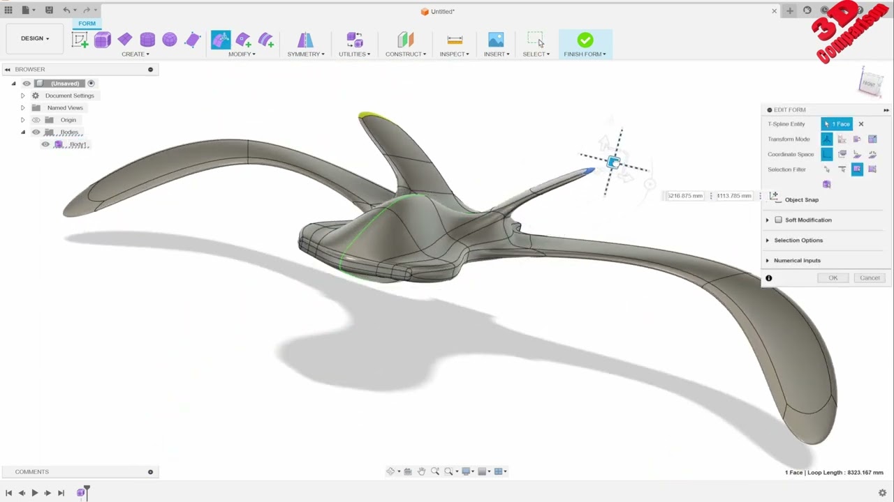 Space Ship design in Fusion 360