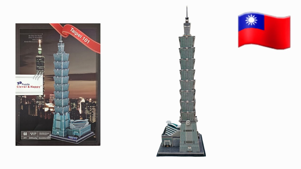Taipei 101 3D Puzzle by Clever & Happy® - Step by Step