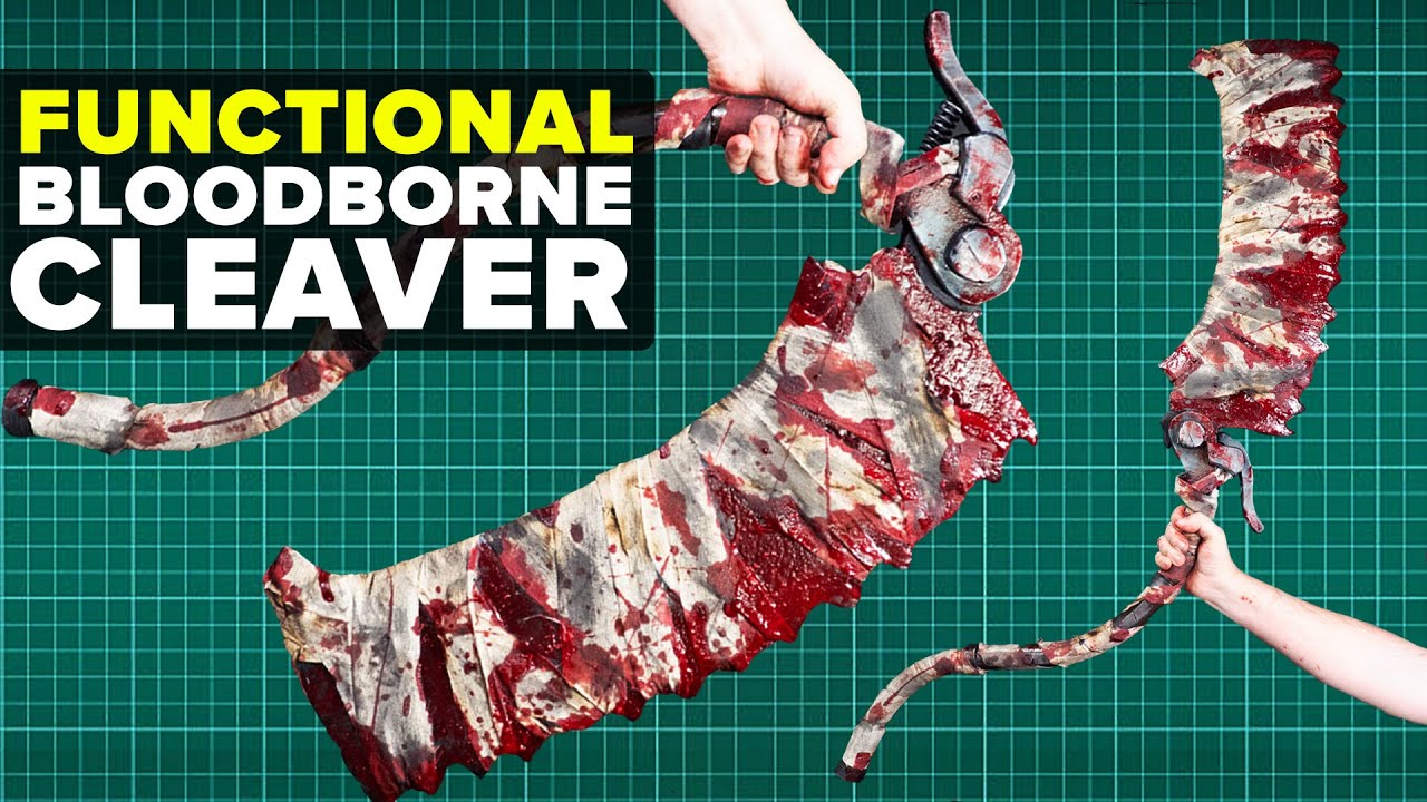 Making a functional bloodborne saw cleaver (cosplay tutorial)