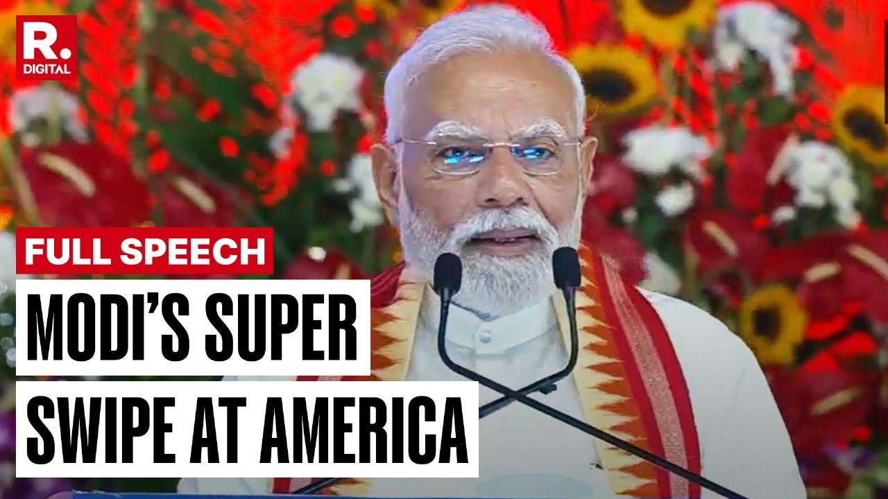 PM Modi’s Fiery Speech in Ahmedabad With A Swipe At America | Gujarat | Atmanirbhar Bharat