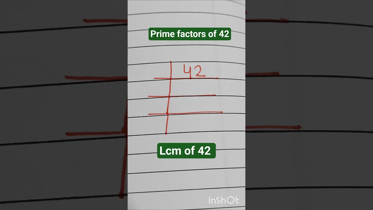Prime factorization of 42 | lcm of 42| 42 ka lcm#lcm #lcmbhagvidh #lcmtricks #primefactorisation