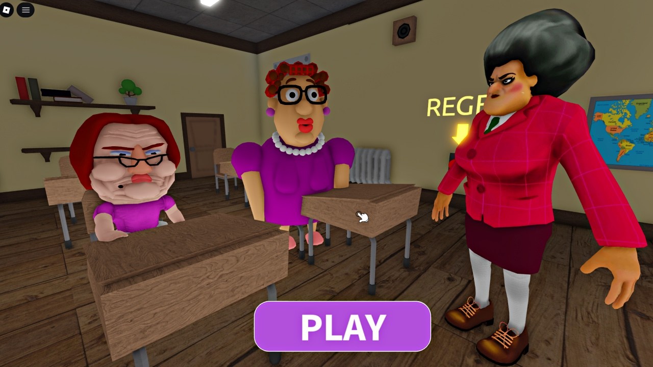 ABUELA MALVADA Y LA BEBÉ BETTY GNOMO MAESTRA ASUSTADORA SEÑORITA T! GRAN ESCAPE ESCOLAR Nuevo Obby